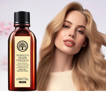 Morocco Hair Essential Argan Essence Oil Moisturizer Brightening Smooth Nourishing Repair Dry Damaged Hair 60Ml